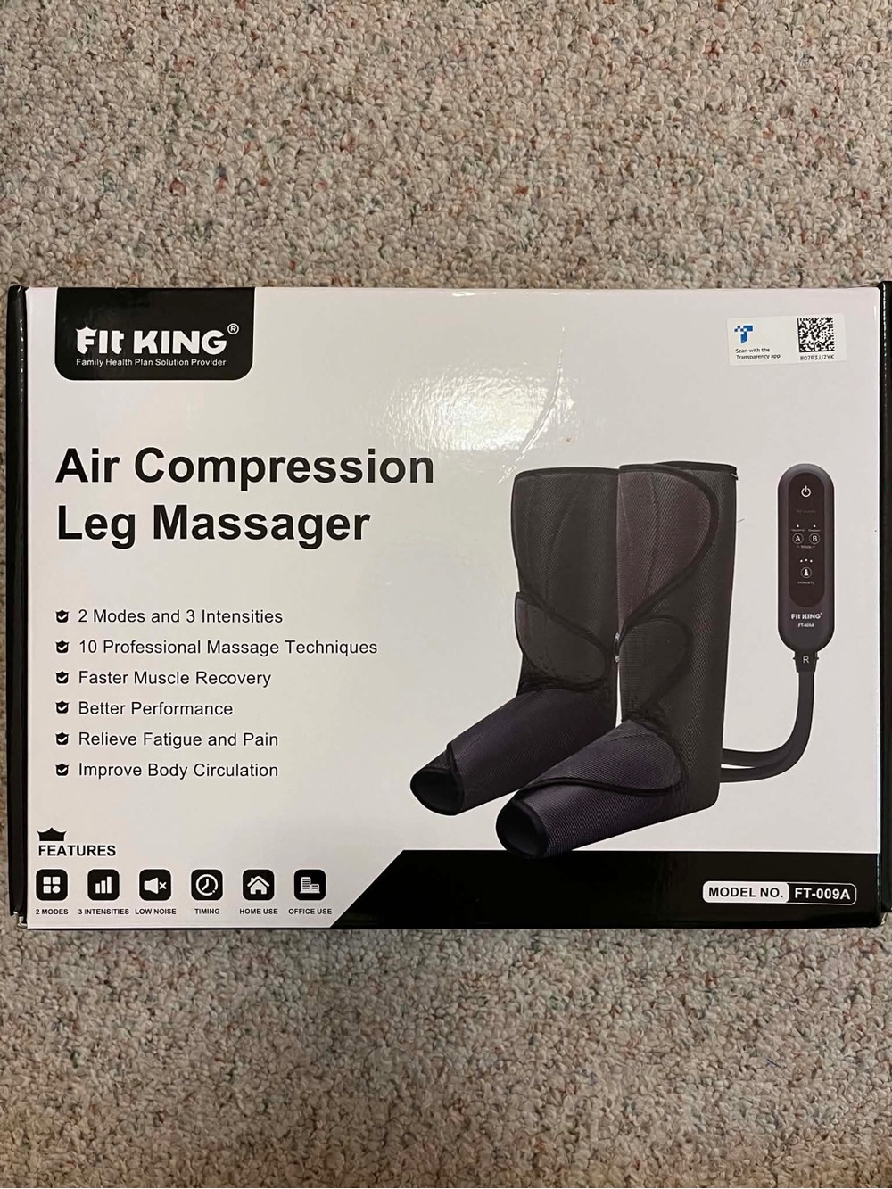 Fit Kinh FT -009A Air Compression Leg Massager 2 Models And 3 Intensities .